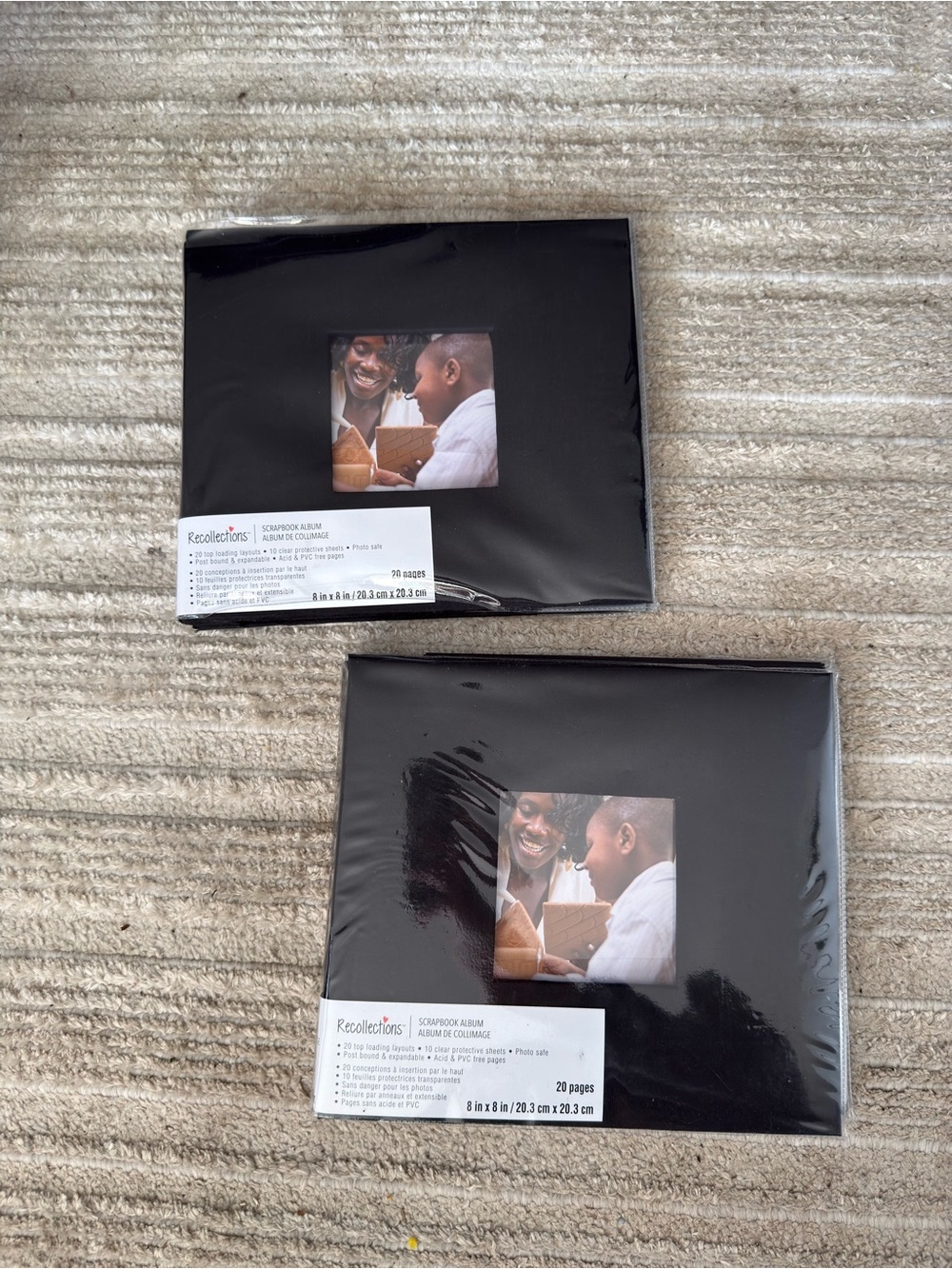 Black Photo Scrapbook Album (Set of 2)